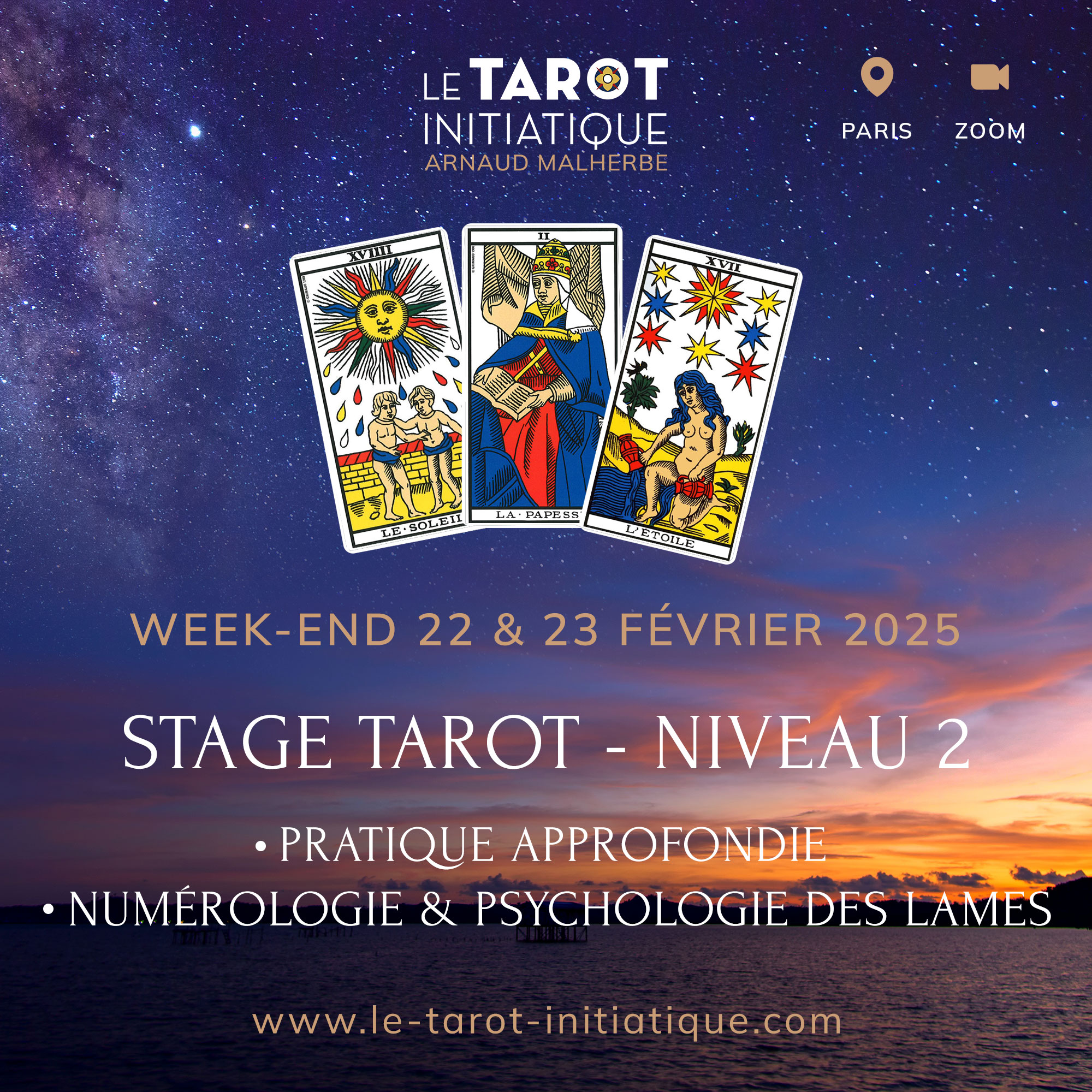 stage tarot niveau 2 perfectionnement fevrier 2025