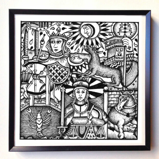 Tarot doodle print 2/3